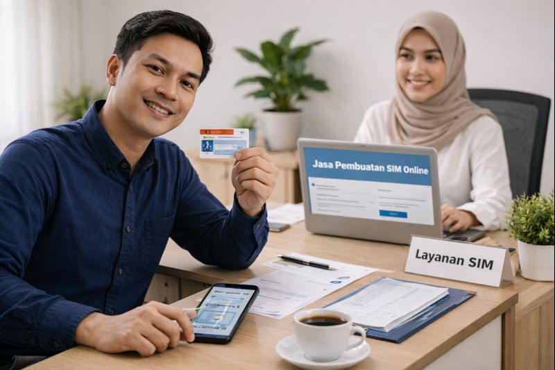 Jasa Pembuatan SIM Online: Solusi Praktis untuk Pengurusan SIM Tanpa Antre Panjang Jasa pembuatan SIM online membantu pemohon mengurus SIM secara praktis tanpa antre panjang dengan pendampingan administrasi dan verifikasi biometrik resmi.