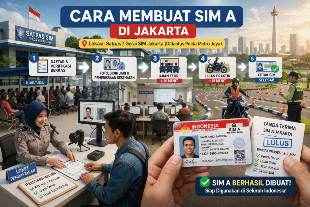 Layanan pendampingan profesional untuk membantu memudahkan cara membuat SIM A bagi warga Jakarta yang memiliki jadwal kerja padat.
