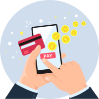 Icon pembayaran setelah SIM jadi, menggambarkan keunggulan layanan jasa pembuatan SIM yang aman dan terpercaya.